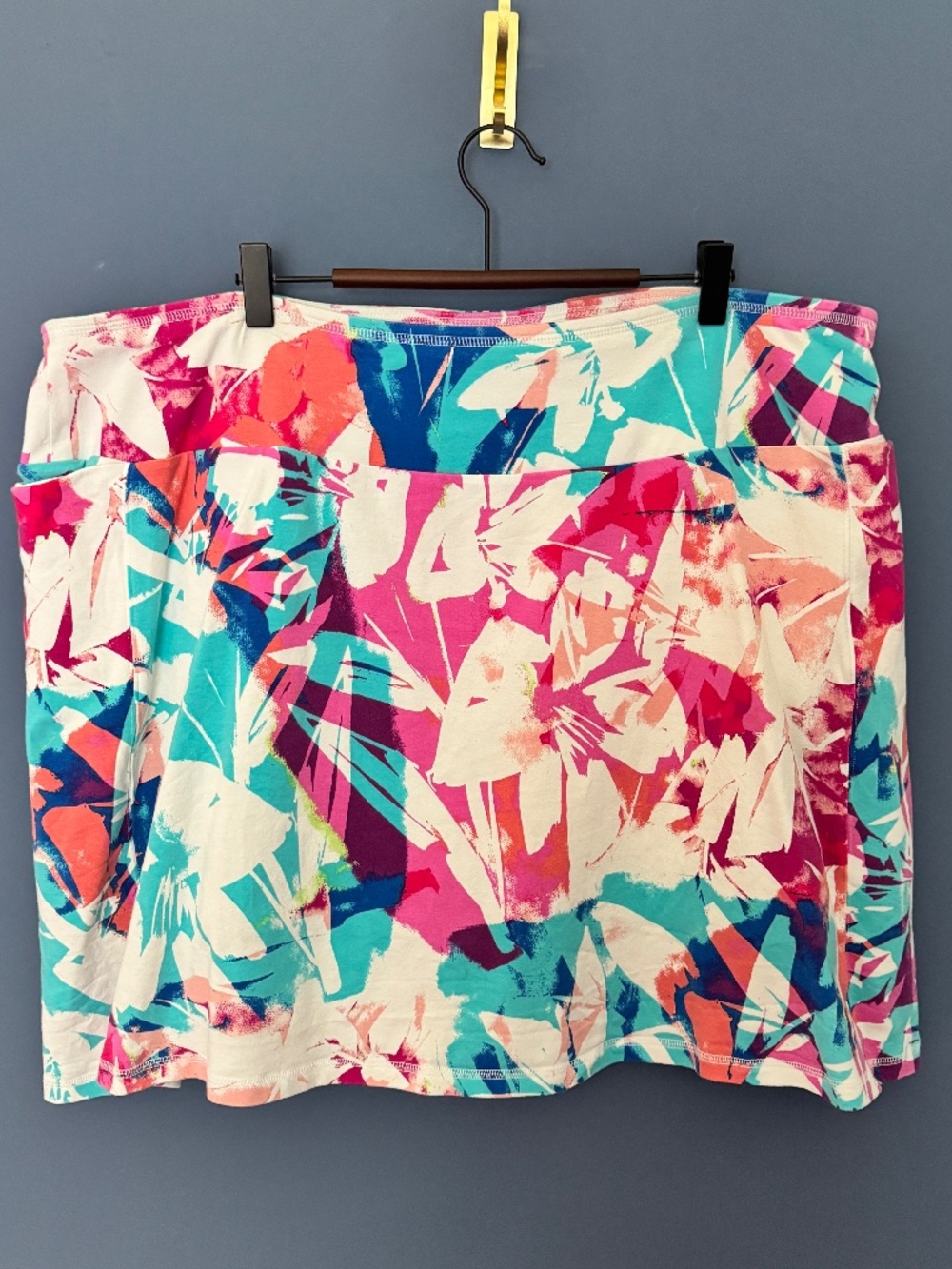 T by Talbots Cozy Crush Brushed Floral Everyday Stretch Skort 3X EUC